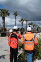 Travaux plage littorale