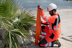 Travaux plage littorale