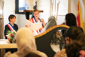 Cémébration mariage avec le petit Maire du CMJ
