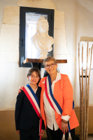 Cémébration mariage avec le petit Maire du CMJ