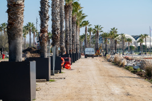 Travaux plage littorale