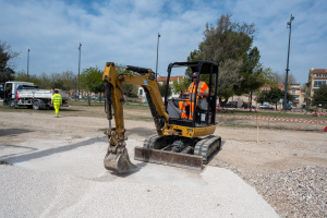 Travaux plage littorale