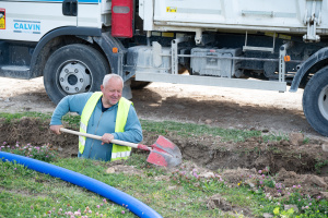 Travaux plage littorale