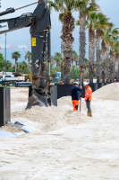 Travaux plage littorale