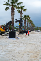 Travaux plage littorale