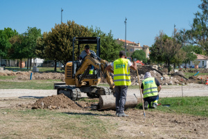 Travaux plage littorale
