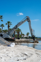 Travaux plage littorale