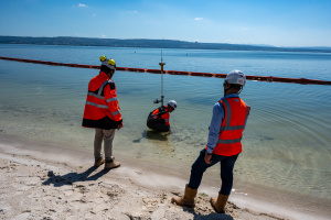 Travaux plage littorale
