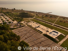 Vue aérienne Skate-parc