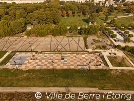 Vue aérienne Skate-parc
