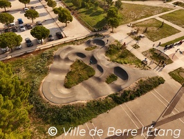 Vue aérienne Skate-parc