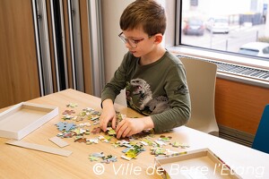 Atelier puzzle de la médiathèque